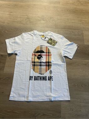 Bape burberry White Tee